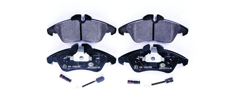 HELLA 8DB 355 014-481 Bremsbelagsatz, Scheibenbremsbelag f&uuml;r MB/VW