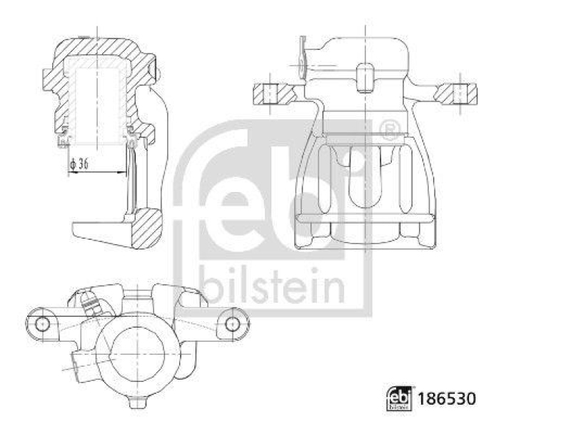 FEBI BILSTEIN 186530 Bremssattel f&uuml;r Land Rover