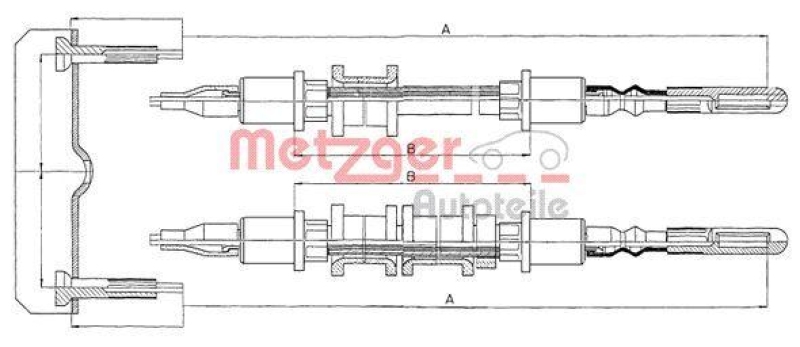 METZGER 11.5971 Seilzug, Feststellbremse f&uuml;r OPEL hinten