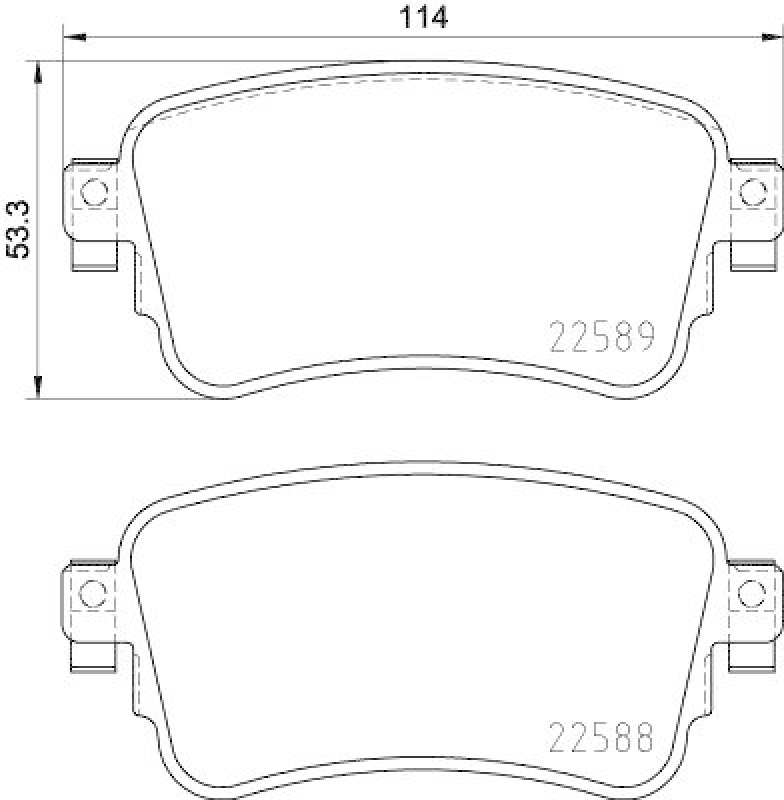 HELLA 8DB 355 037-681 Scheibenbremsbelagsatz