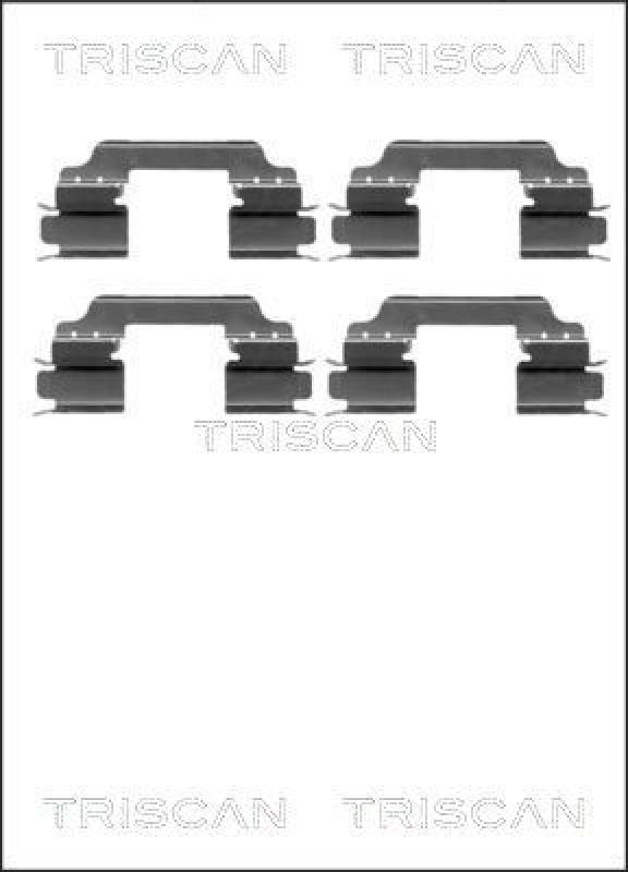 TRISCAN 8105 231596 Montagesatz, Scheibenbremsbelag für Mercedes