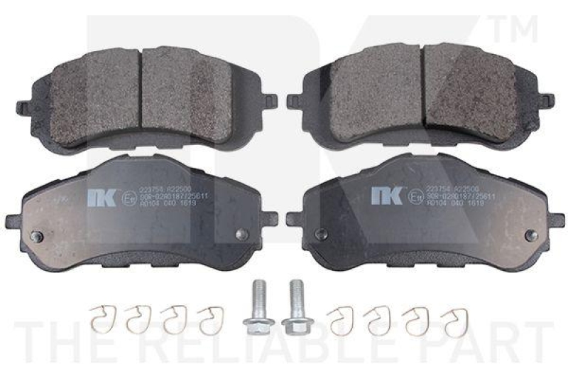 NK 223754 Bremsbelagsatz, Scheibenbremse f&uuml;r CITROEN, PEUGEOT