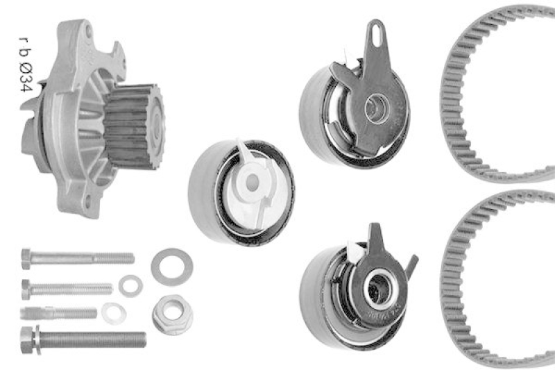 BOSCH 1 987 948 878 Wasserpumpe + Zahnriemensatz