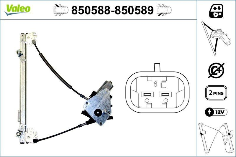 VALEO 850588 Fensterheber hinten links CITROEN Xsara Picasso