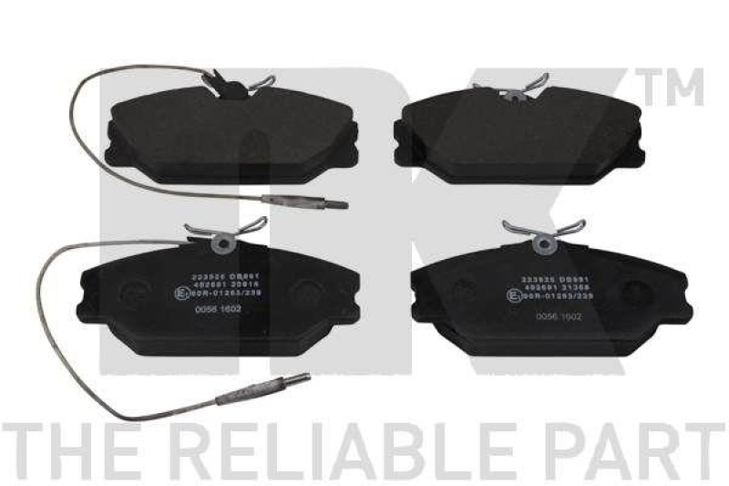 NK 223925 Bremsbelagsatz, Scheibenbremse f&uuml;r ALPINE, RENAULT