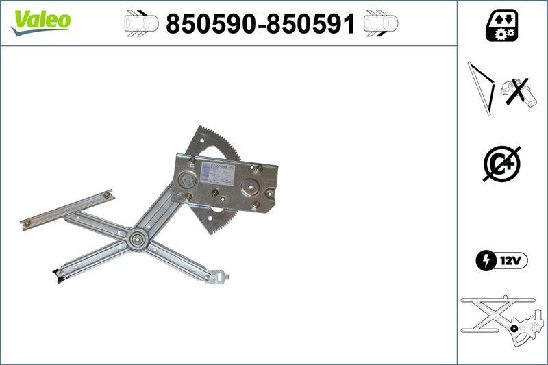 VALEO 850590 Fensterheber (ohne Motor) vorne links MERCEDES