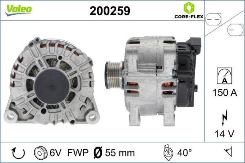 VALEO 200259 Generator - CORE-FLEX - MAZDA Mazda