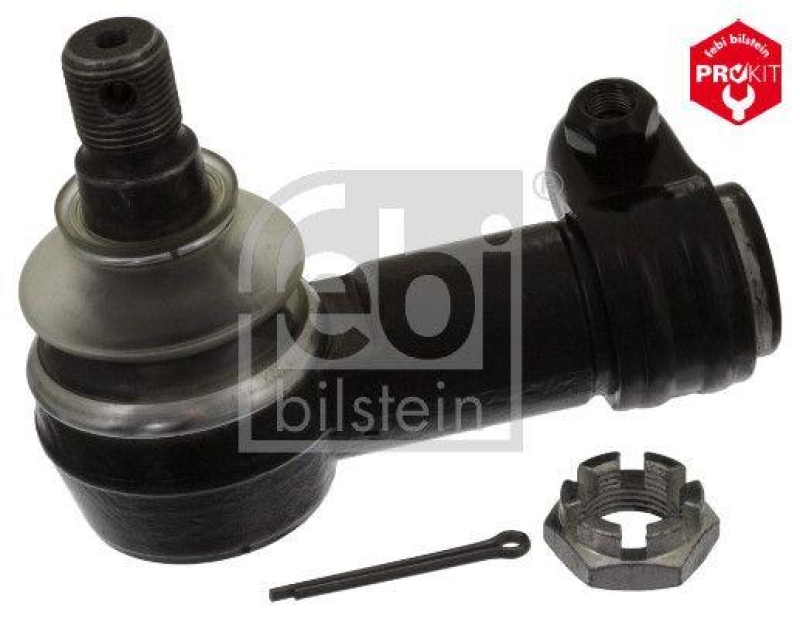 FEBI BILSTEIN 46090 Winkelgelenk für Lenkhydraulikzylinder, mit Kronenmutter und Splint für Scania