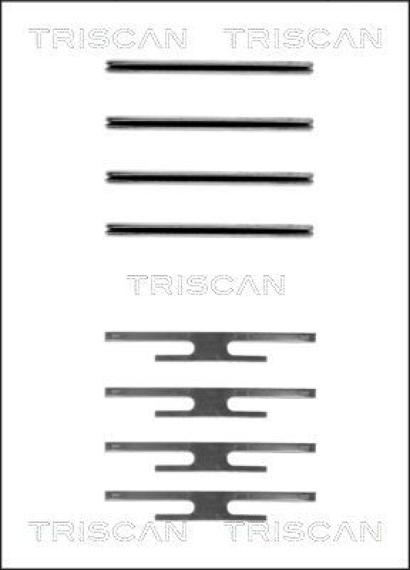 TRISCAN 8105 241412 Montagesatz, Scheibenbremsbelag für Opel, Vauxhall