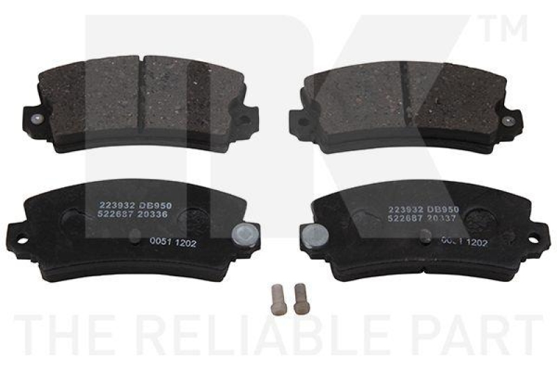 NK 223932 Bremsbelagsatz, Scheibenbremse f&uuml;r RENAULT