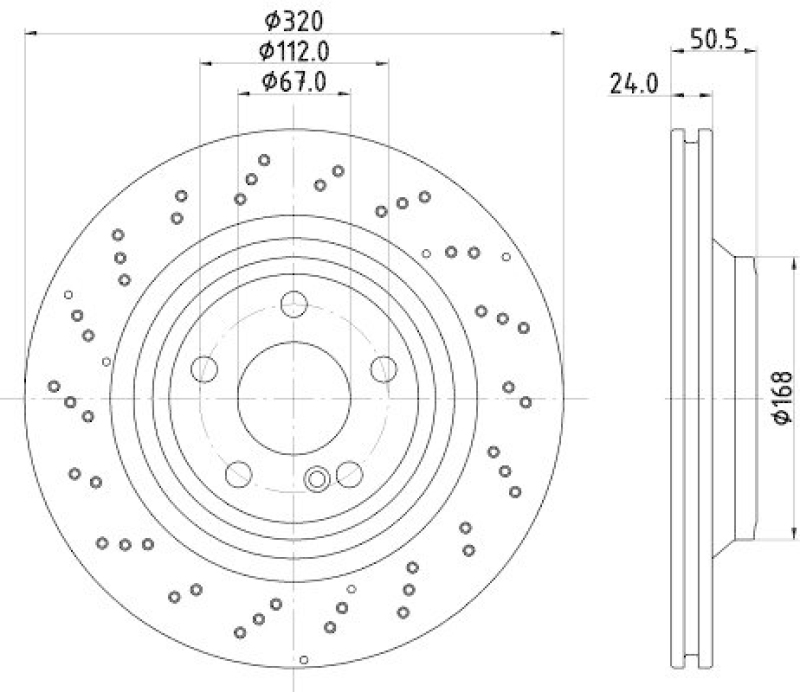 HELLA 8DD 355 133-271 Bremsscheibe