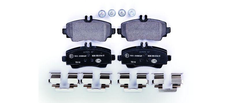 HELLA 8DB 355 018-311 Bremsbelagsatz, Scheibenbremsbelag f&uuml;r MB A-CLASS (W168)