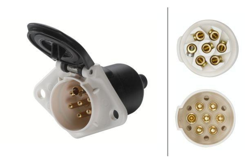 HELLA 8JB 008 085-011 Steckdose, 7 polig Schraubkontakt