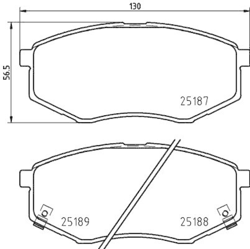 HELLA 8DB 355 037-981 Scheibenbremsbelagsatz