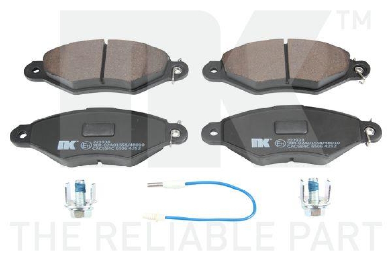 NK 223938 Bremsbelagsatz, Scheibenbremse f&uuml;r CITROEN, PEUGEOT, RENAULT