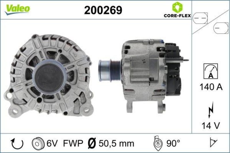 VALEO 200269 Generator - CORE-FLEX - AUDI A3