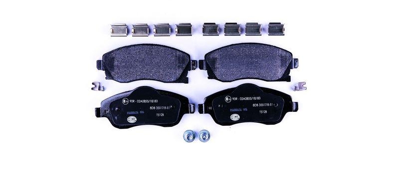 HELLA 8DB 355 018-511 Bremsbelagsatz, Scheibenbremsbelag für OPEL