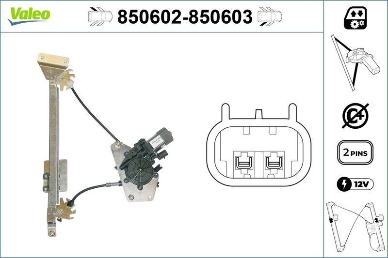 VALEO 850602 Fensterheber hinten links CITROEN Xsara
