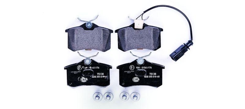 HELLA 8DB 355 018-601 Bremsbelagsatz, Scheibenbremsbelag f&uuml;r VW/FORD/SEAT