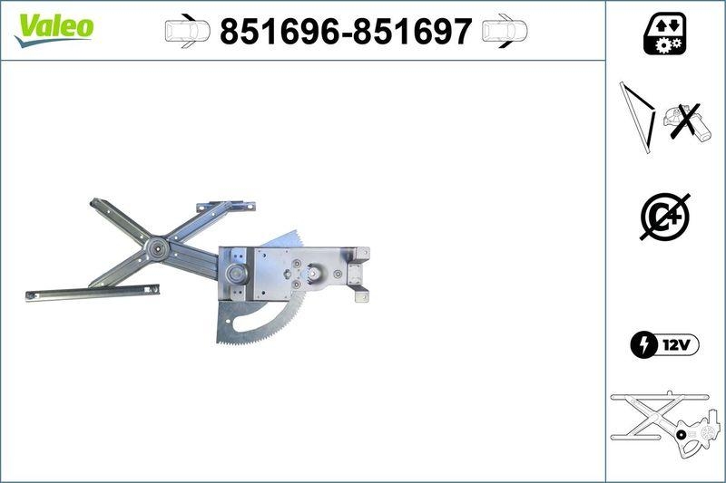 VALEO 851696 OPEL COMBO (05>) Fensterheber VL