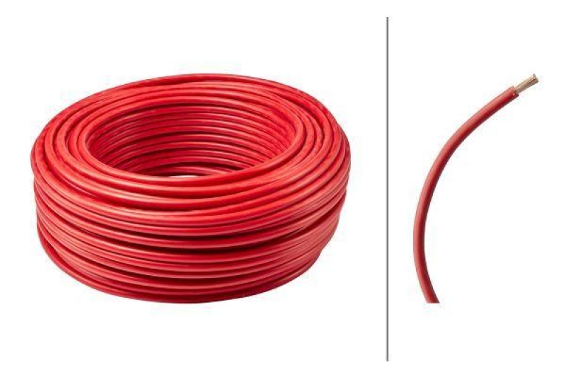 HELLA 8KL 712 968-001 Leitungssatz FLY, 10 mm&sup2; L&auml;nge 50 m, rot