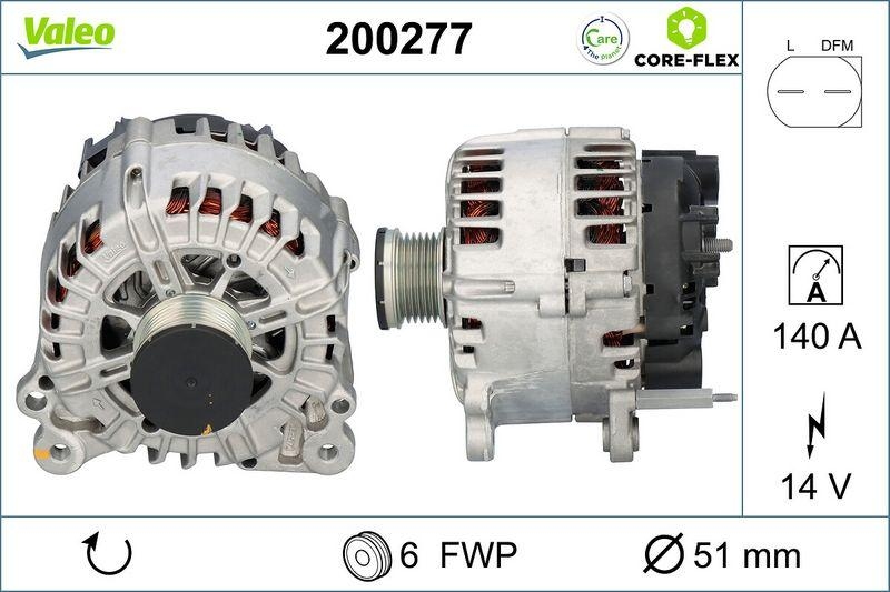 VALEO 200277 Generator - CORE-FLEX - AUDI A1