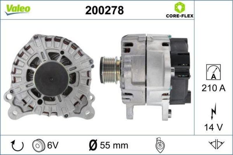 VALEO 200278 Generator - CORE-FLEX - DACIA Duster