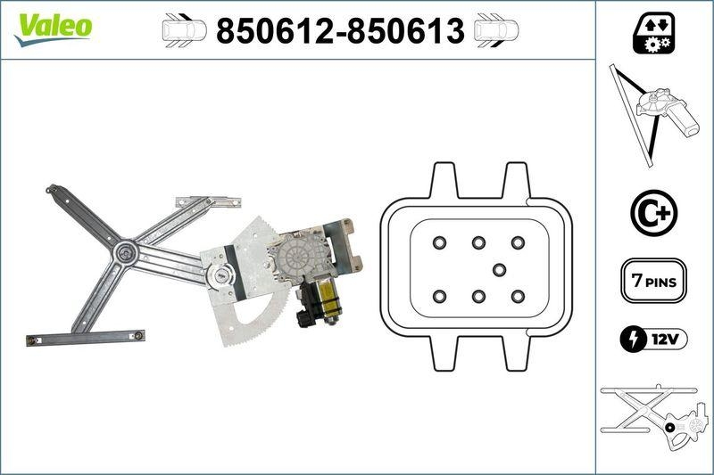 VALEO 850612 Fensterheber vorne links OPEL Meriva
