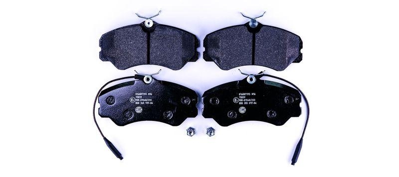 HELLA 8DB 355 017-841 Bremsbelagsatz, Scheibenbremsbelag für FIAT/P.S.A