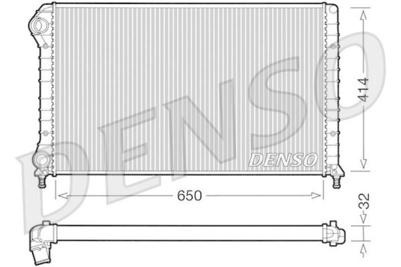 DENSO DRM09062 Kühler FIAT DOBLO Cargo (223) 1.9 JTD (223ZXE1A) (2001 - )