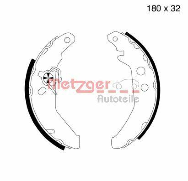 METZGER Bremsbackensatz