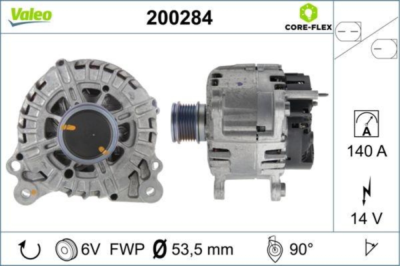 VALEO 200284 Generator - CORE-FLEX - SKODA Octavi