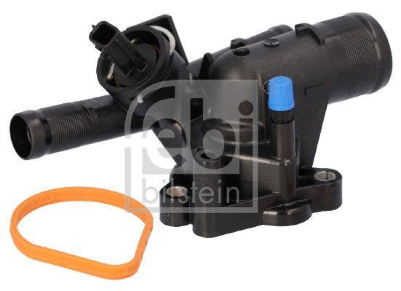 FEBI BILSTEIN 172284 Thermostat mit Gehäuse, Dichtung und Temperatursensor für Renault