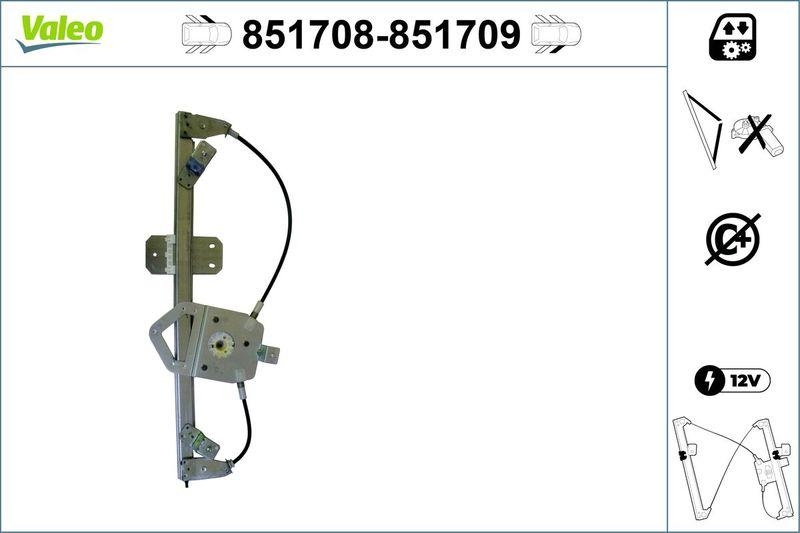 VALEO 851708 DACIA DUSTER - Fensterheber Mecha VL