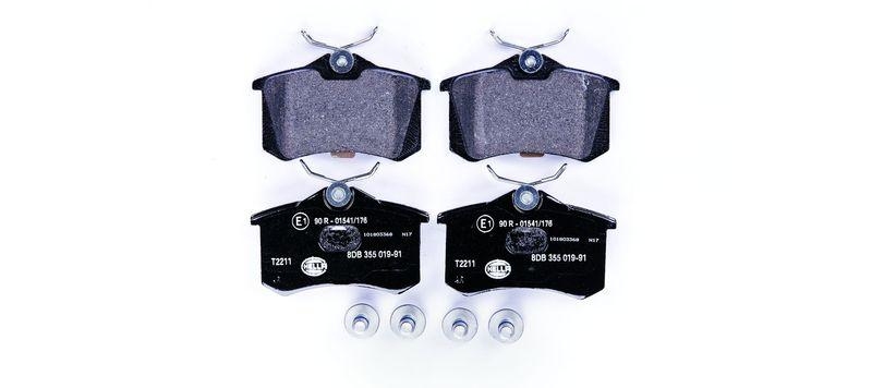 HELLA 8DB 355 019-911 Bremsbelagsatz, Scheibenbremsbelag f&uuml;r RENAULT/NISSAN