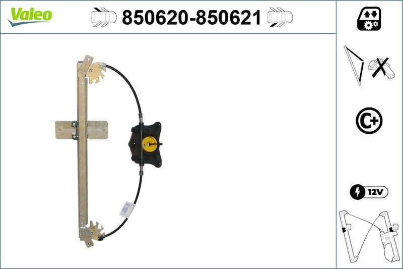 VALEO 850620 Fensterheber (o. Motor) hinten links AUDI A3