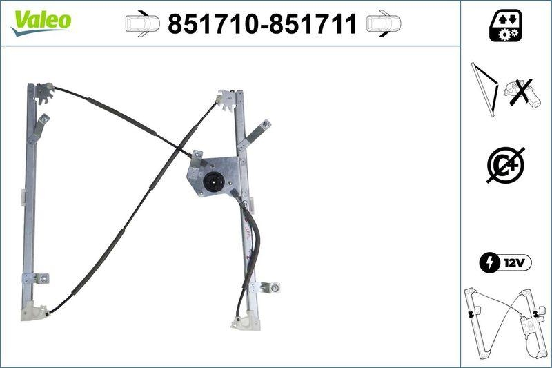 VALEO 851710 RENAULT KANGOO - Fensterheber Mecha VL