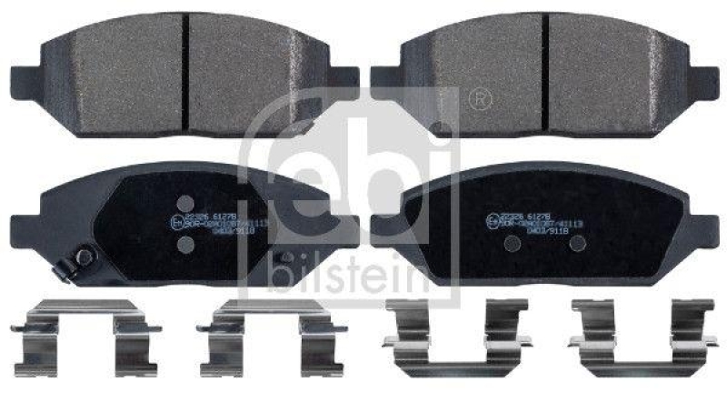 FEBI BILSTEIN 16974 Bremsbelagsatz mit Befestigungsmaterial f&uuml;r Vauxhall