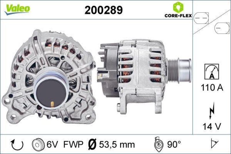 VALEO 200289 Generator - CORE-FLEX - VOLKSWAGEN G