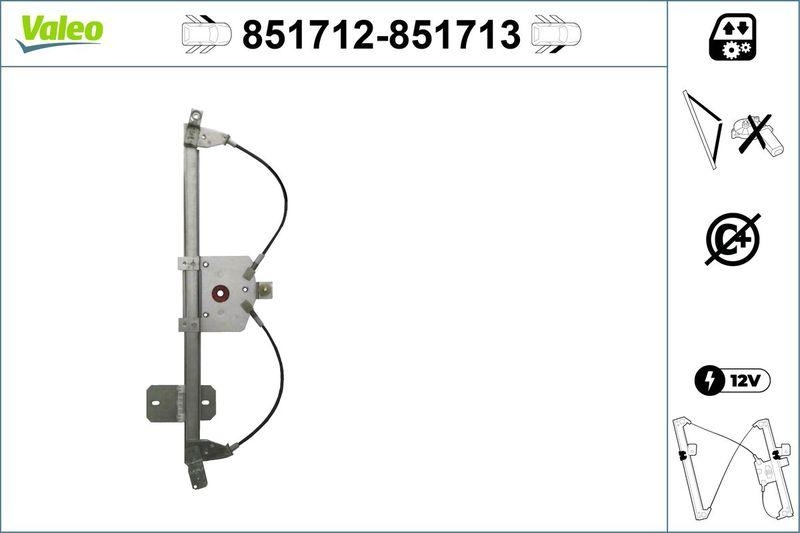 VALEO 851712 RENAULT CAPTUR - Fensterheber Mecha VL