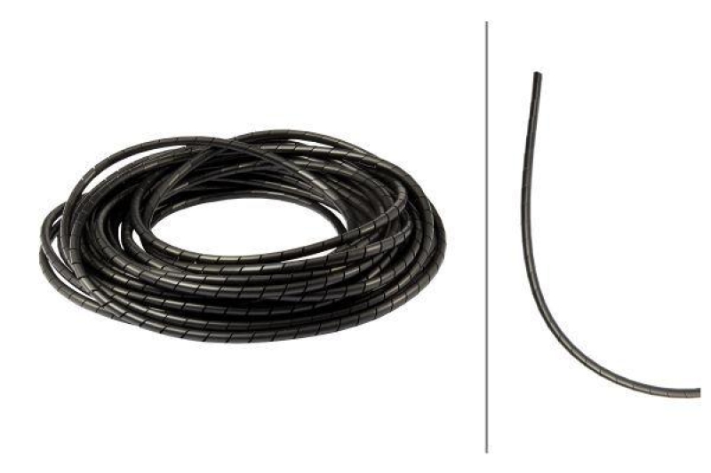 HELLA 8JR 178 587-002 Spiralschlauch, schwarz gewunden