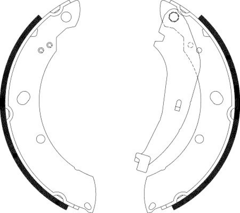 HELLA 8DB 355 038-221 Bremsbackensatz