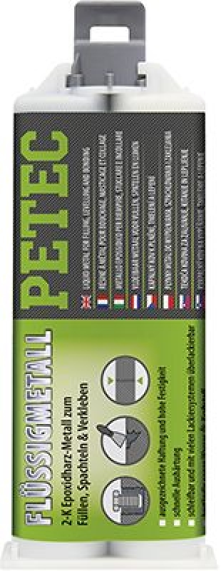 PETEC 97355 Epoxy-Klebstoff Flüssigmetall grau 50ml