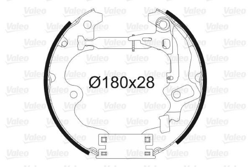 VALEO 554865 Bremsbacken-Satz-KIT