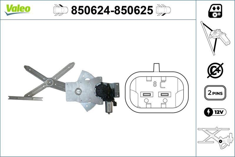 VALEO 850624 Fensterheber vorne links SAAB 9-3