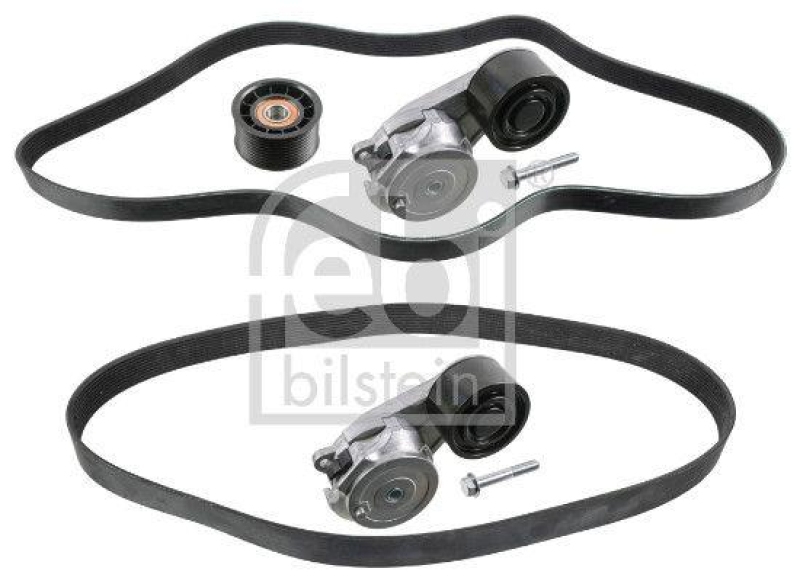 FEBI BILSTEIN 109060 Keilrippenriemensatz mit Riemenspanner und Umlenkrolle f&uuml;r RENAULT (RVI)