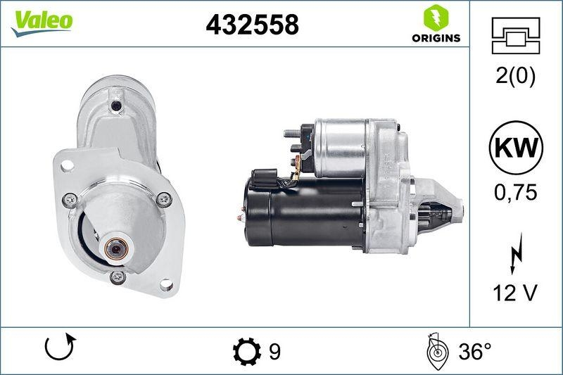 VALEO 432558 Starter Neu - ORIGINS