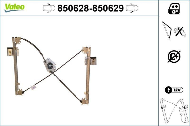 VALEO 850628 Fensterheber (ohne Motor) vorne links LANCIA