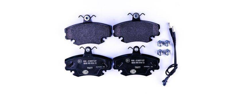 HELLA 8DB 355 018-131 Bremsbelagsatz, Scheibenbremsbelag für RENAULT/DACIA/PEUGEOT/...