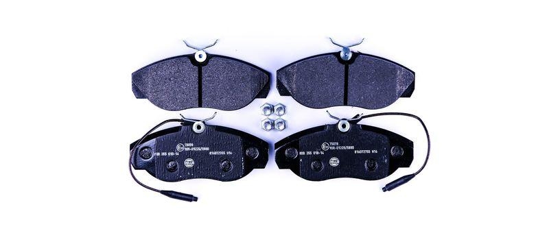 HELLA 8DB 355 018-141 Bremsbelagsatz, Scheibenbremsbelag für FIAT/P.S.A